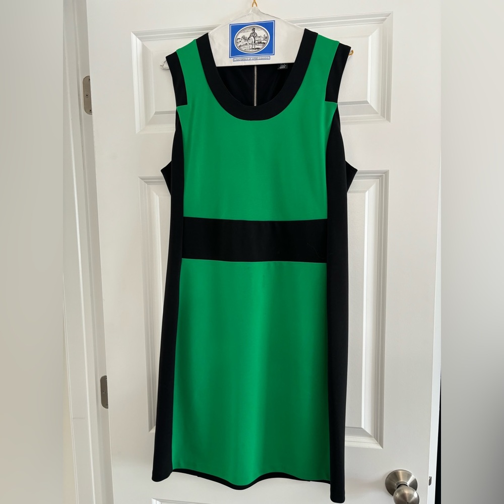 Kenneth Cole green and black dress size 14